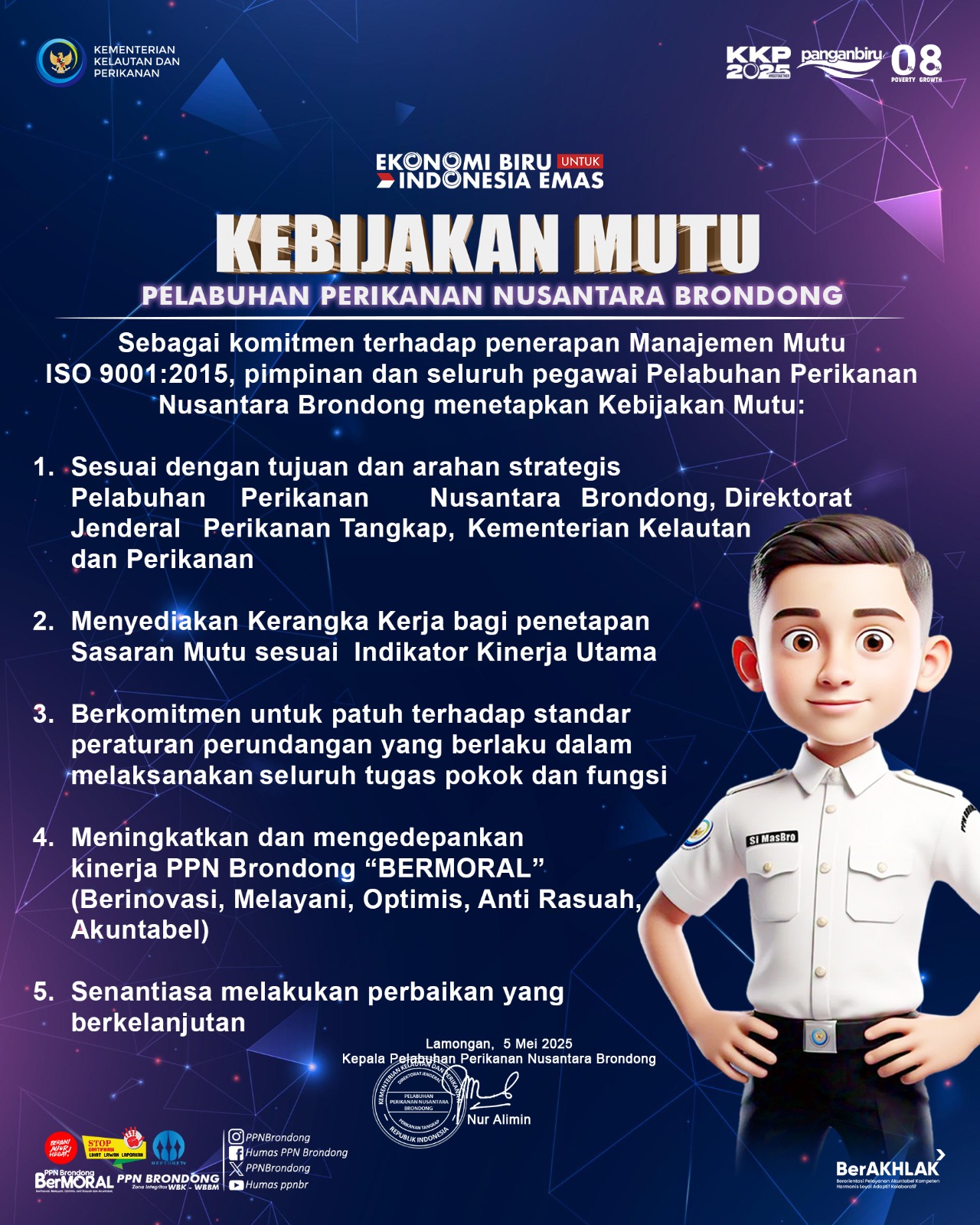 KEBIJAKAN MUTU PPN BRONDONG