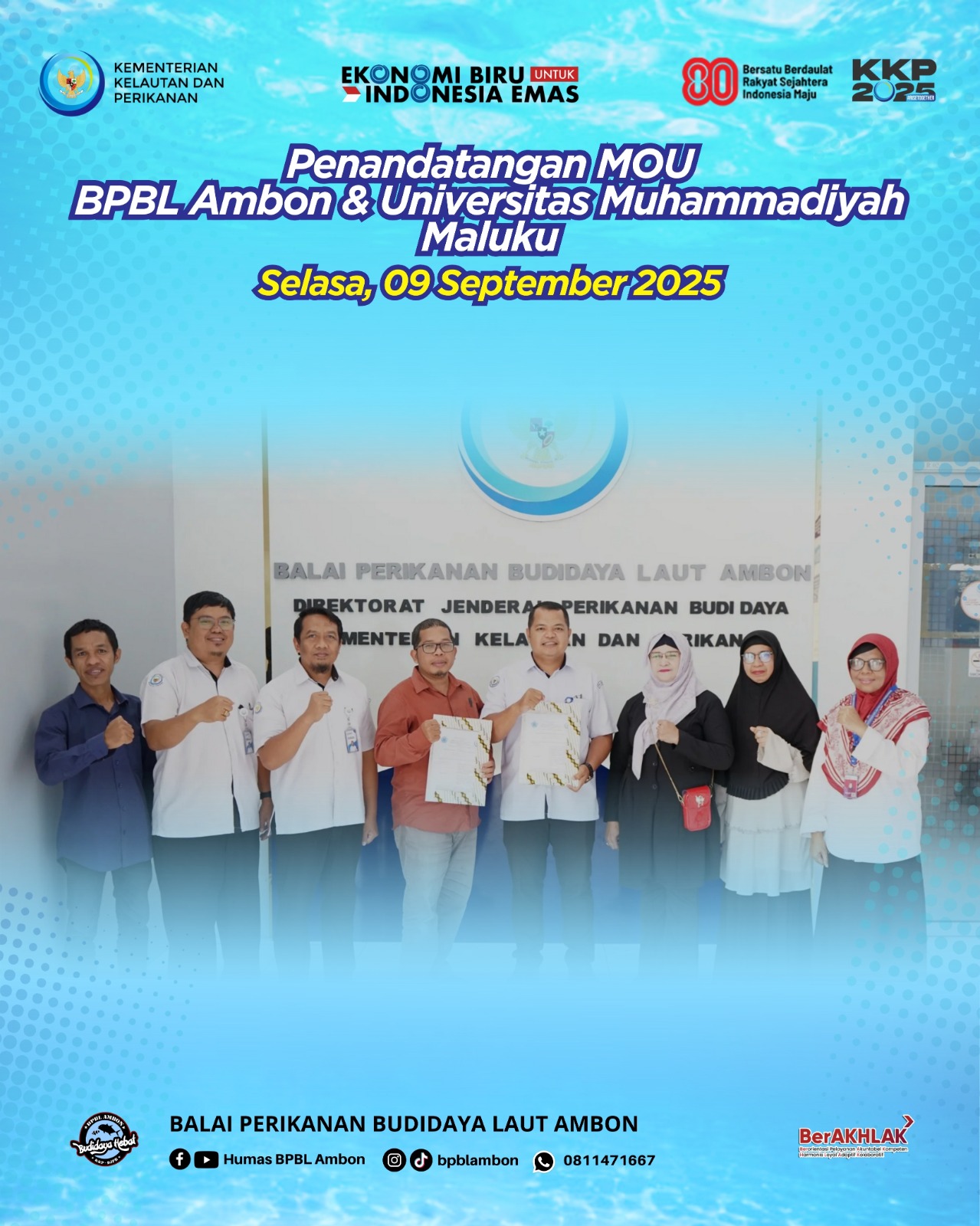 Penandatanganan Kerjasama BPBL Ambon dan Universitas Muhammadiyah Maluku