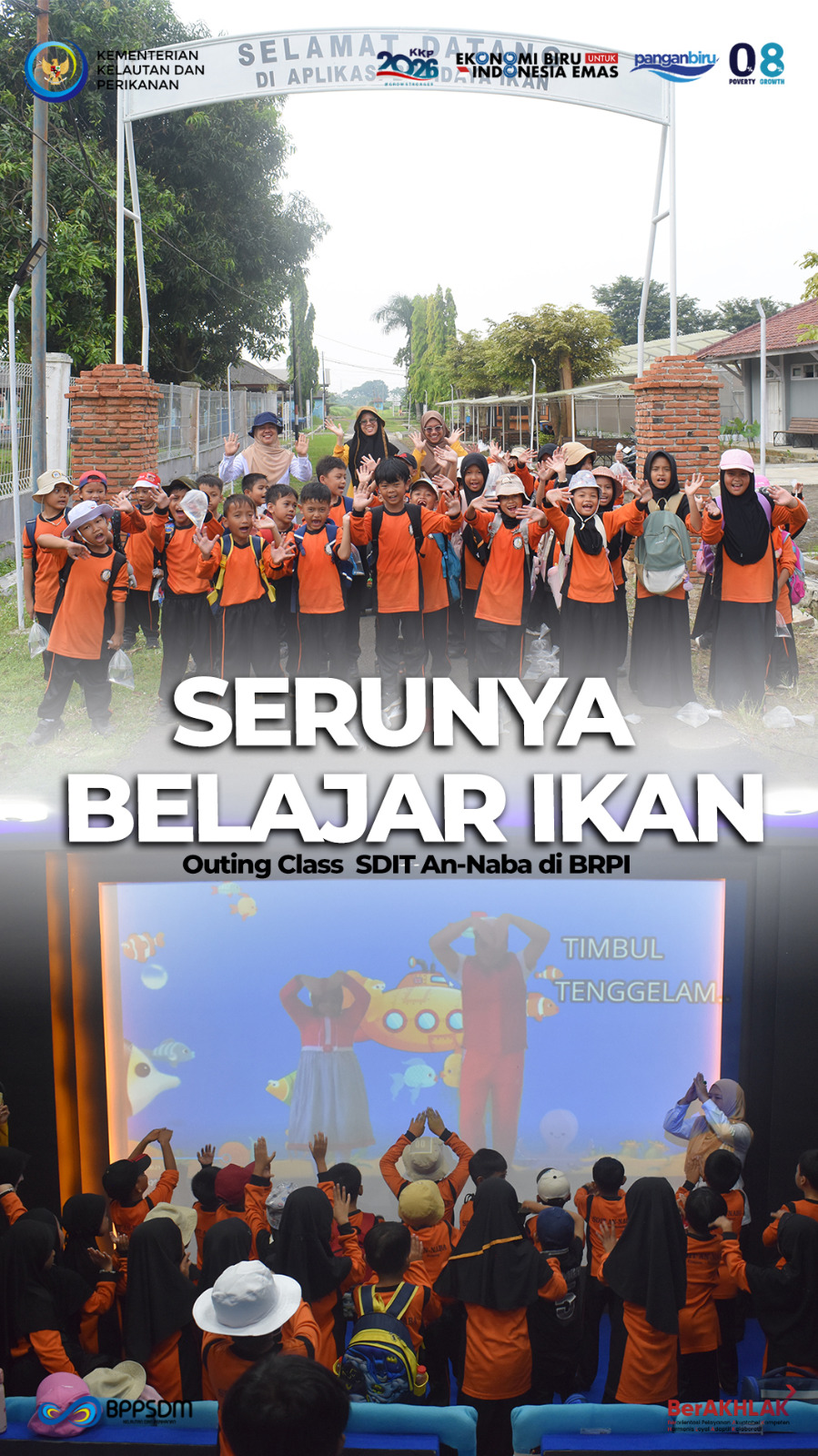 Serunya Belajar Ikan Outing Class SD IT An Naba di BRPI