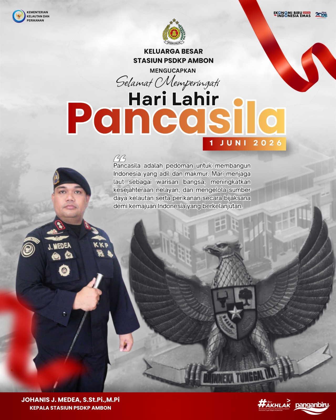 Selamat Memperingati Hari Lahir Pancasila, 1 Juni 2026