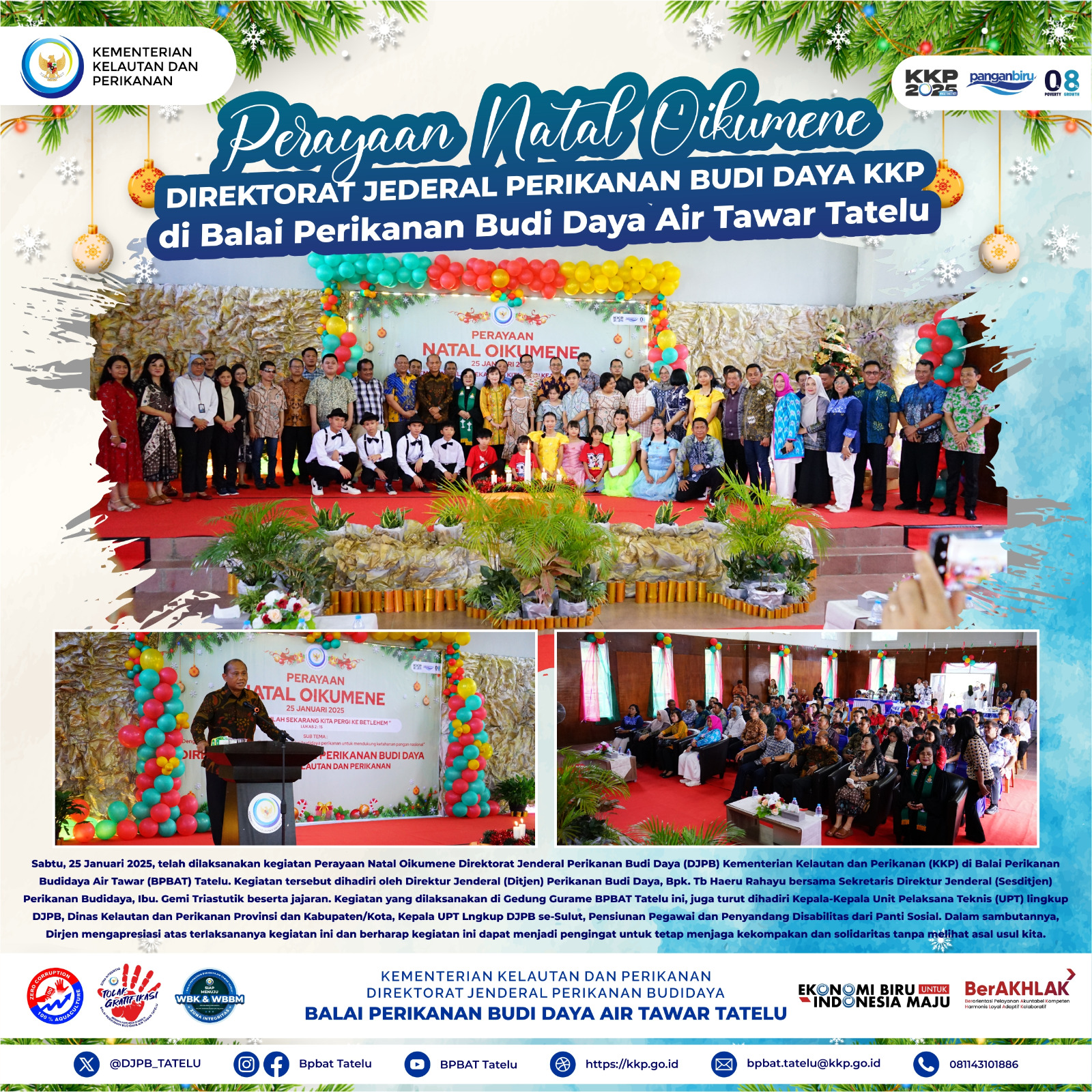 Perayaan Natal Oikumene lingkup DJPB