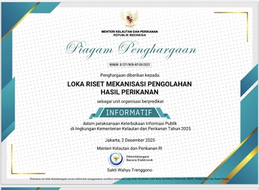 Sertifikat Penilaian Monev PPID 2025 LRMPHP, Informatif