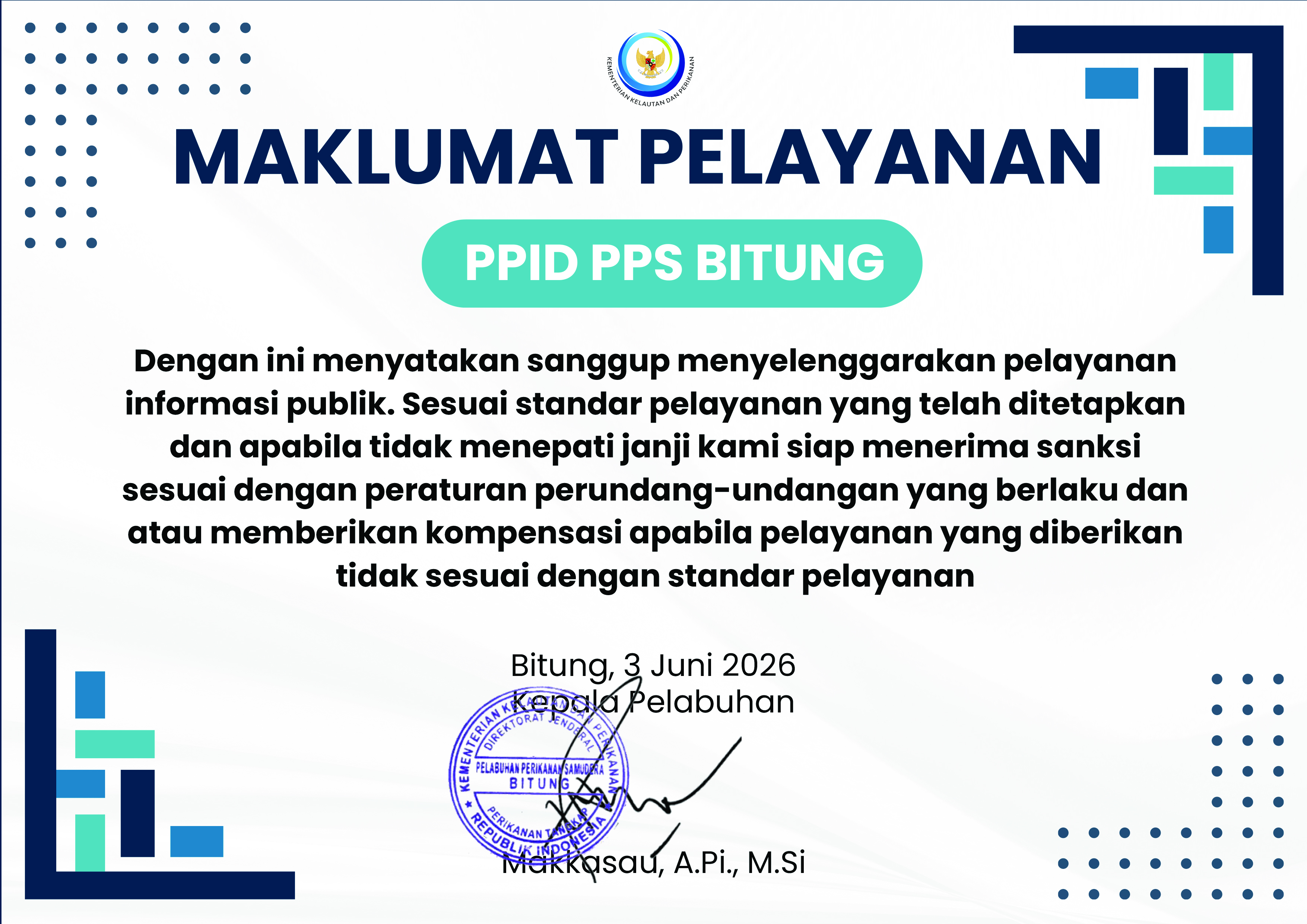 Maklumat Pelayanan PPID